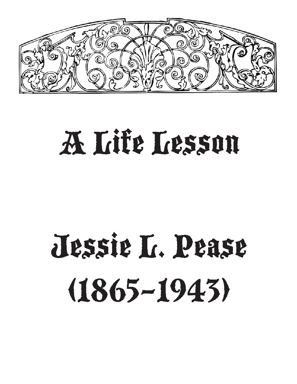 A Life Lesson