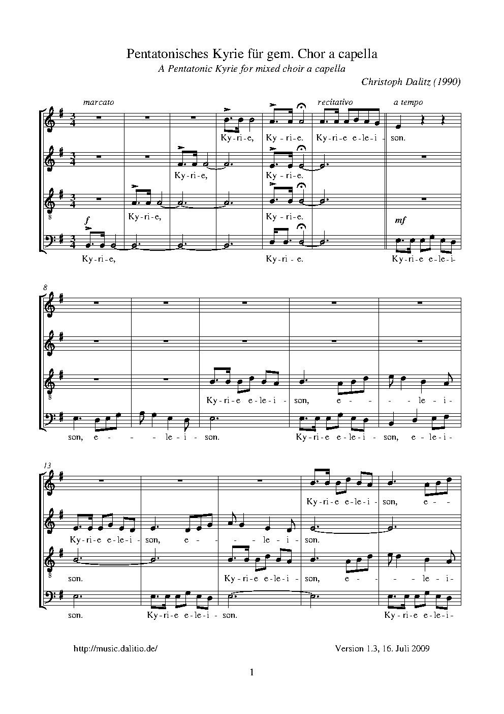 A Pentatonic Kyrie