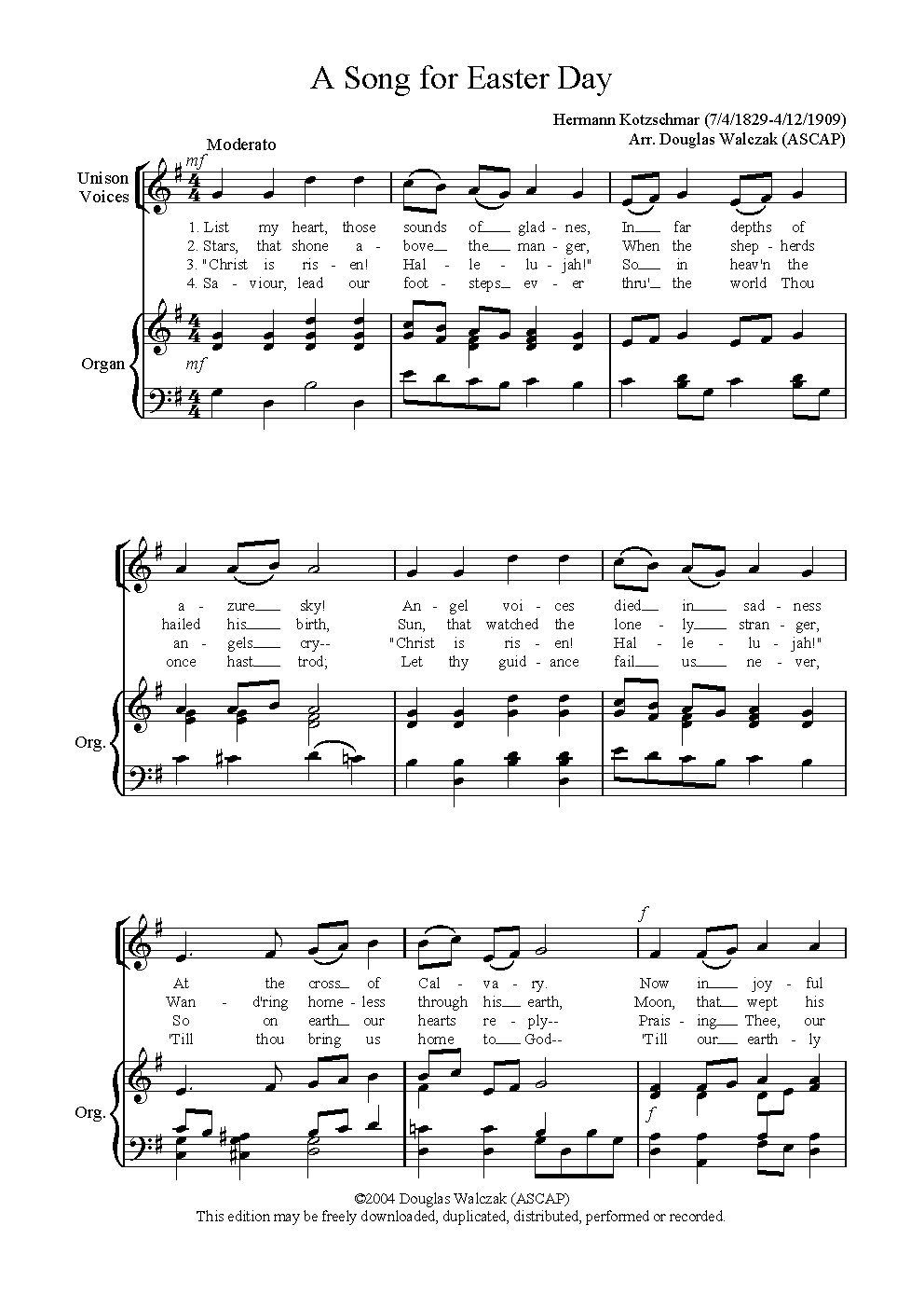 A Song for Easter Day