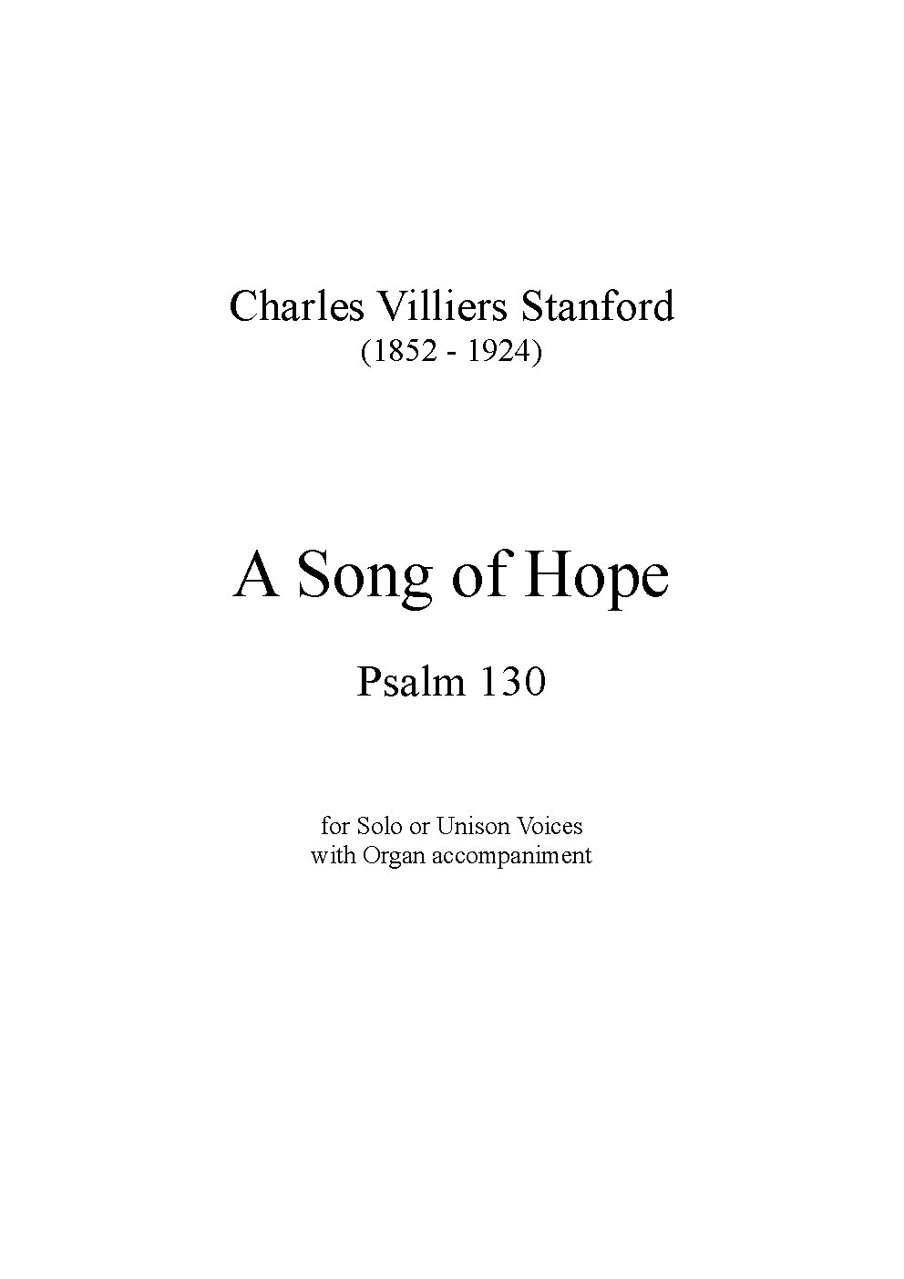 A Song of Hope