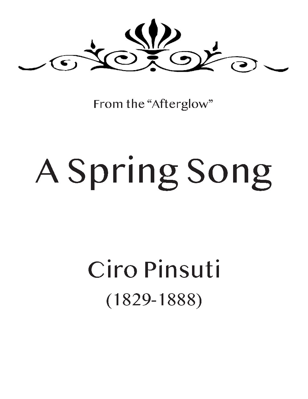 A Spring song - Choir Script PDF Thumbnail