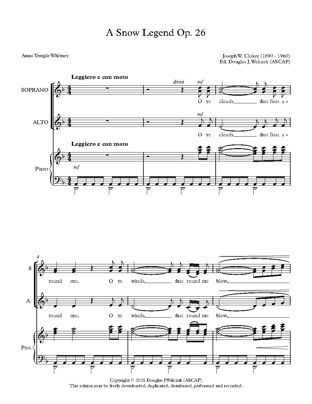 A Snow Legend, Op. 26