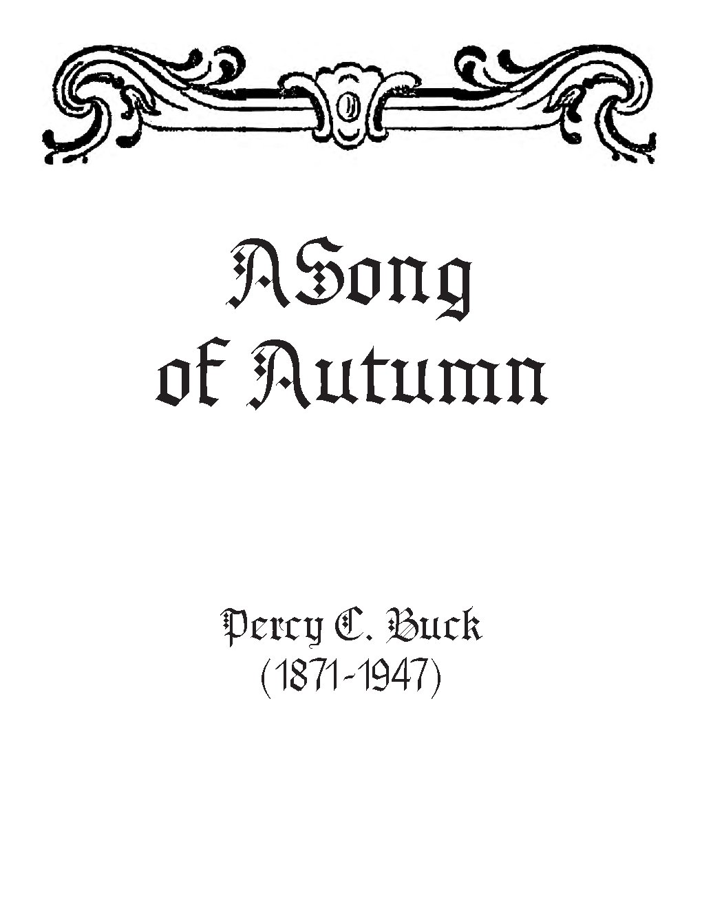 A Song of Autumn