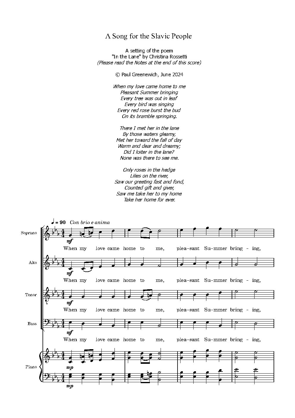 A Song for the Slavic People