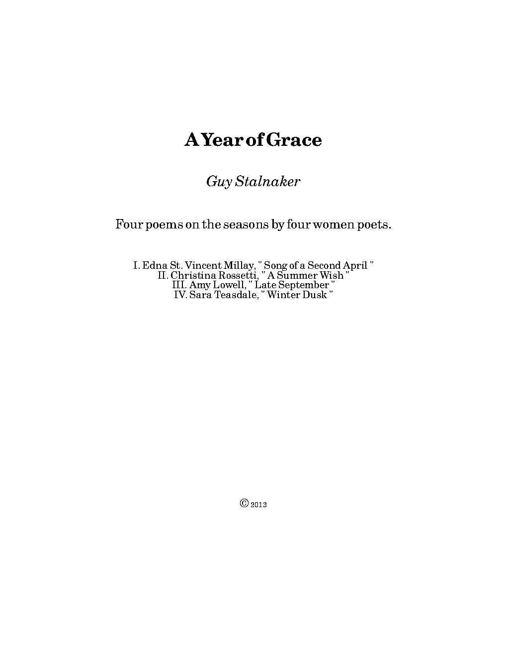 A Year of Grace