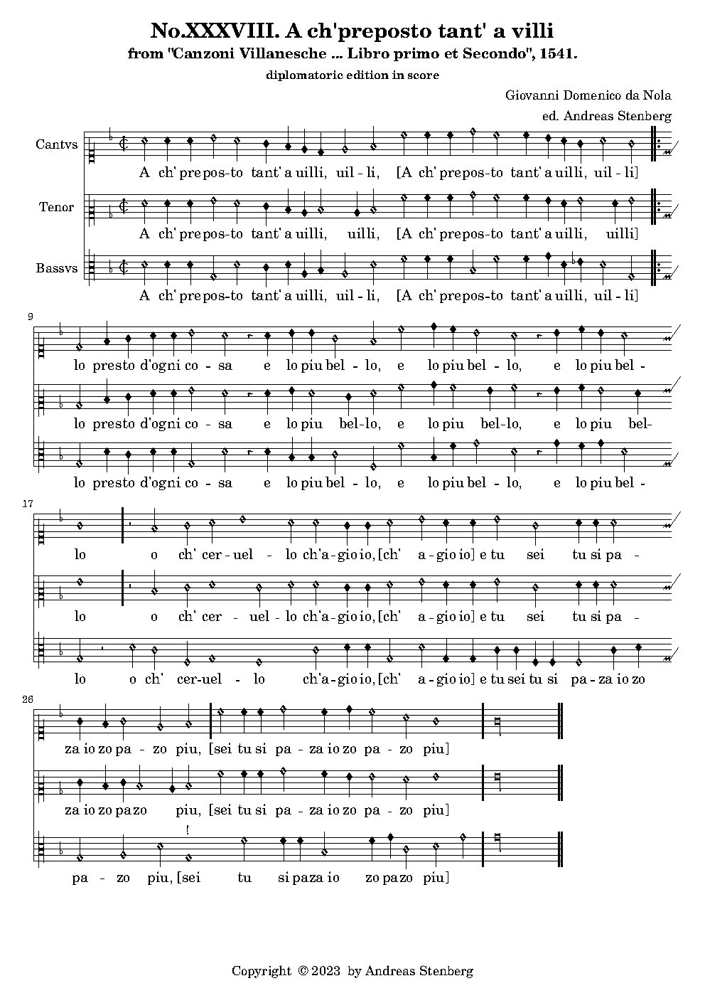 A che preposto - Choir Script PDF Thumbnail