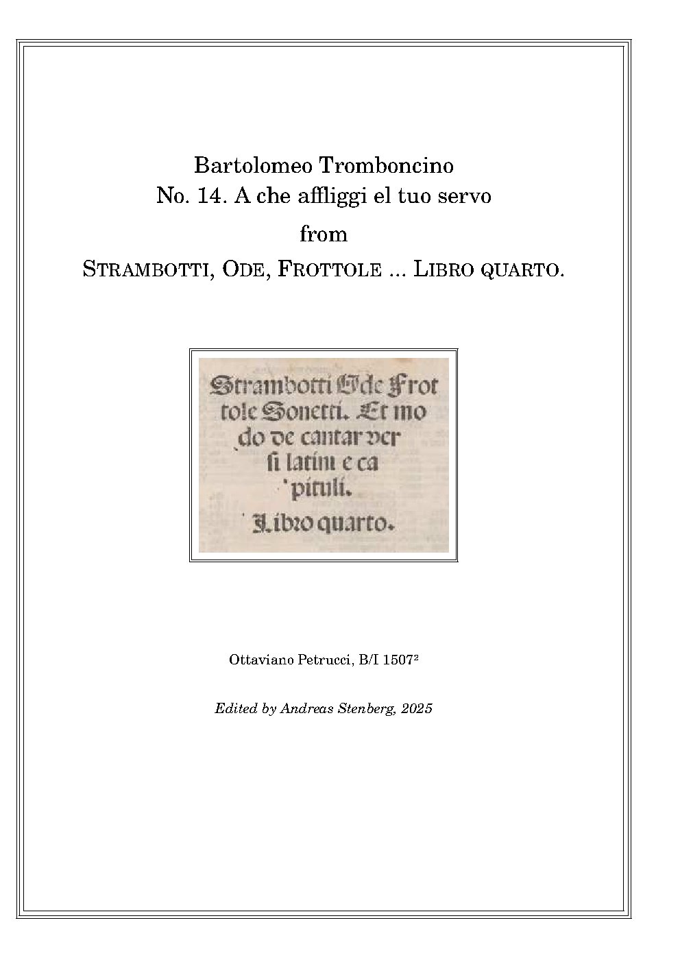 A che affliggi el tuo servo - Choir Script PDF Thumbnail