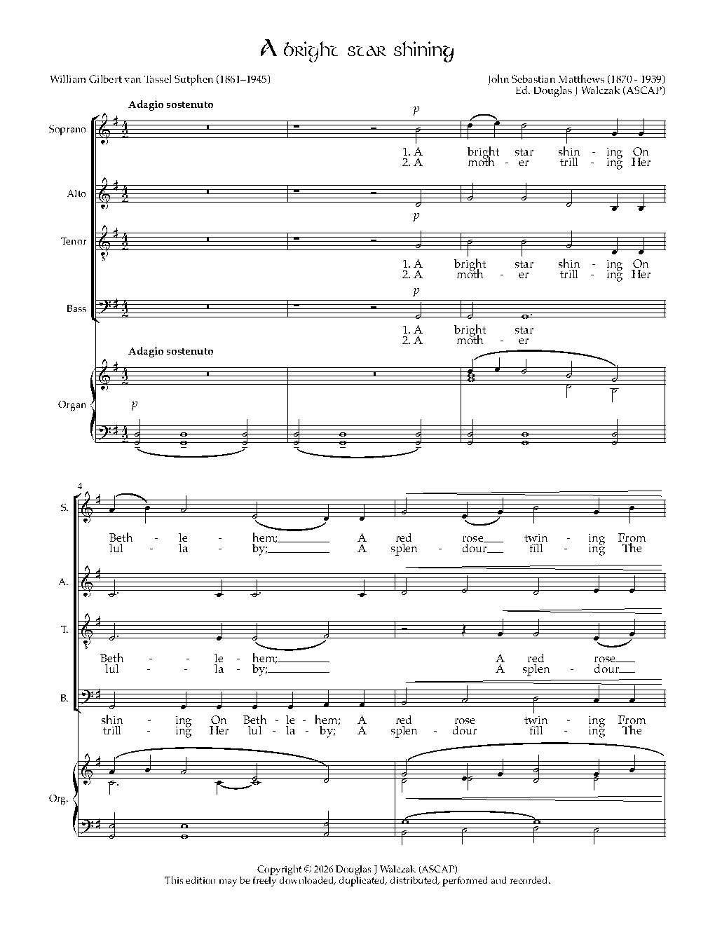 A bright star shining - Choir Script PDF Thumbnail