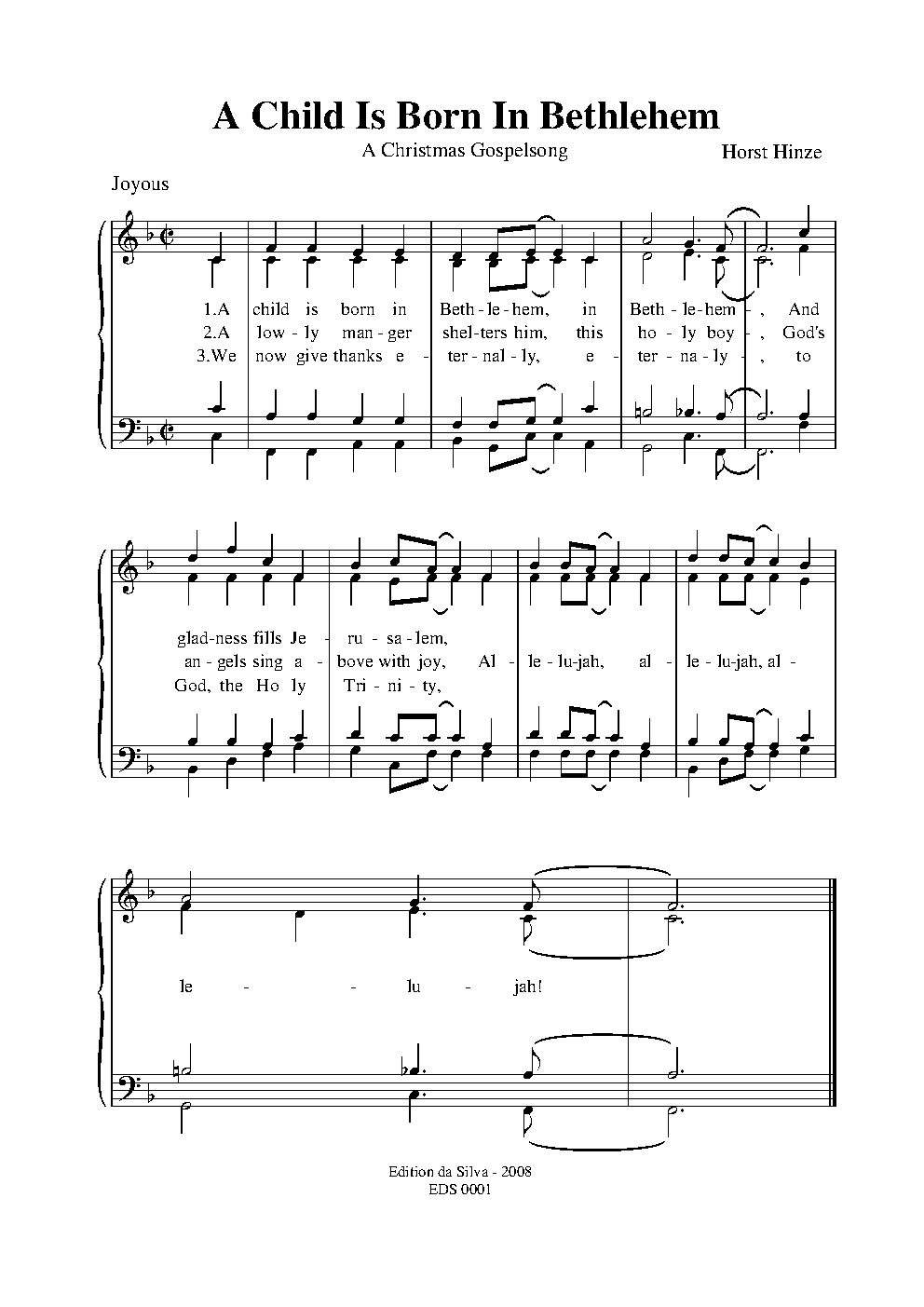 A Child is Born In Bethlehem - Choir Script PDF Thumbnail