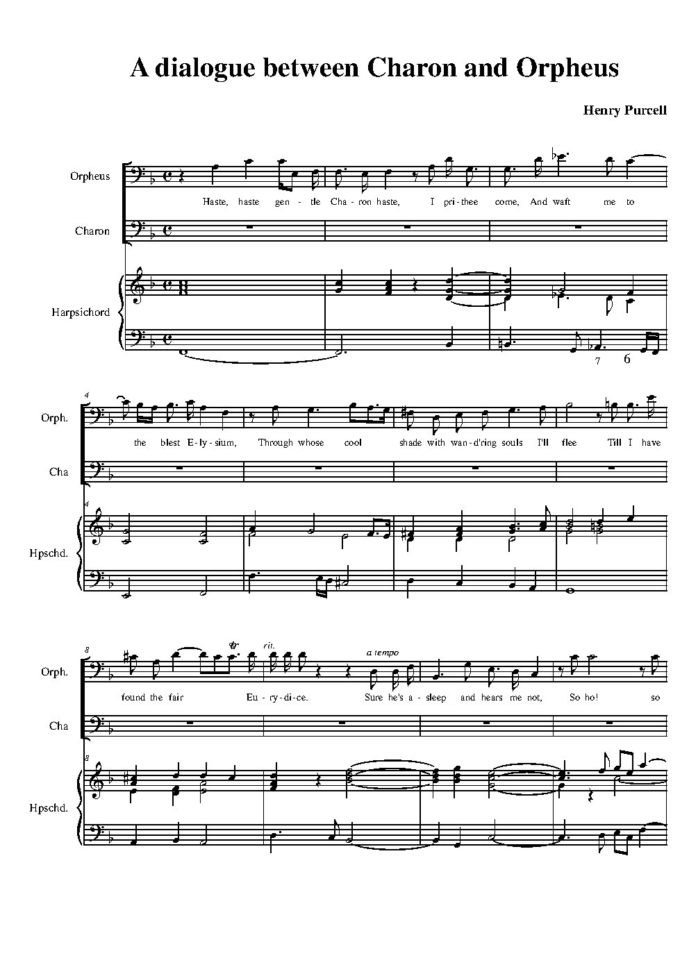A dialogue between Charon and Orpheus