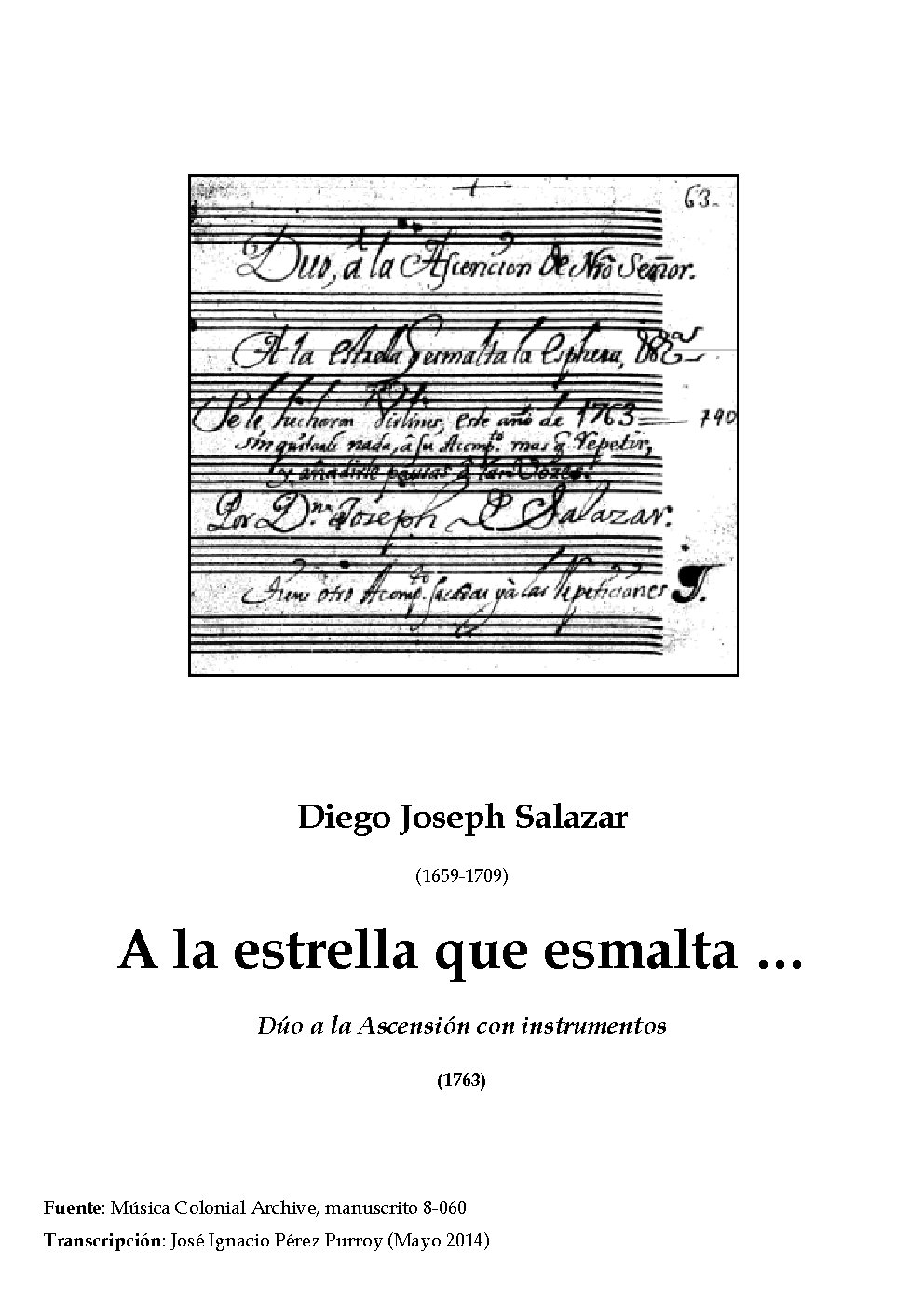 A la estrella que esmalta - Choir Script PDF Thumbnail