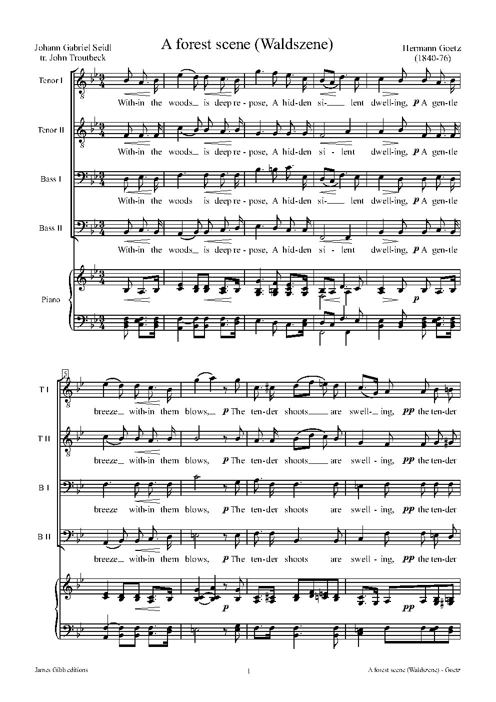 A forest scene (Waldszene) - Choir Script PDF Thumbnail