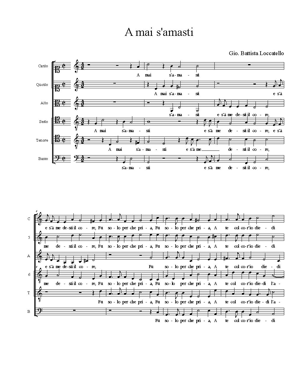 A mai s'amasti - Choir Script PDF Thumbnail
