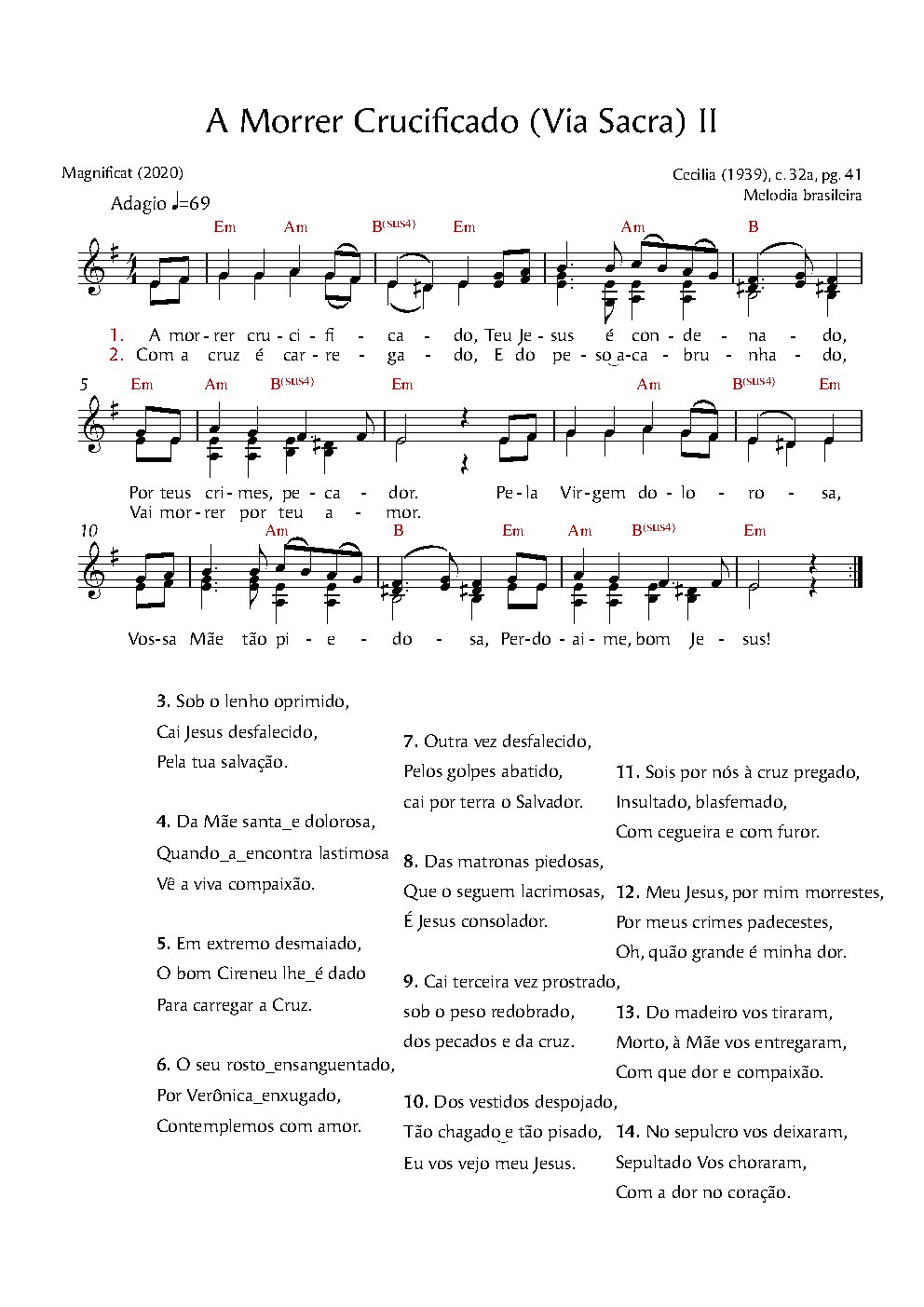 A morrer crucificado (Via Sacra) II - Choir Script PDF Thumbnail