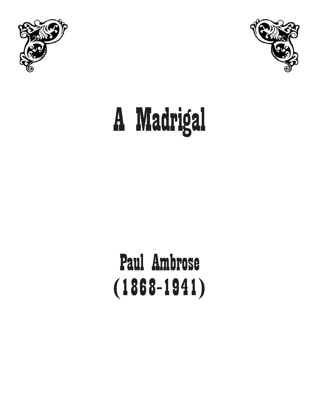 A madrigal