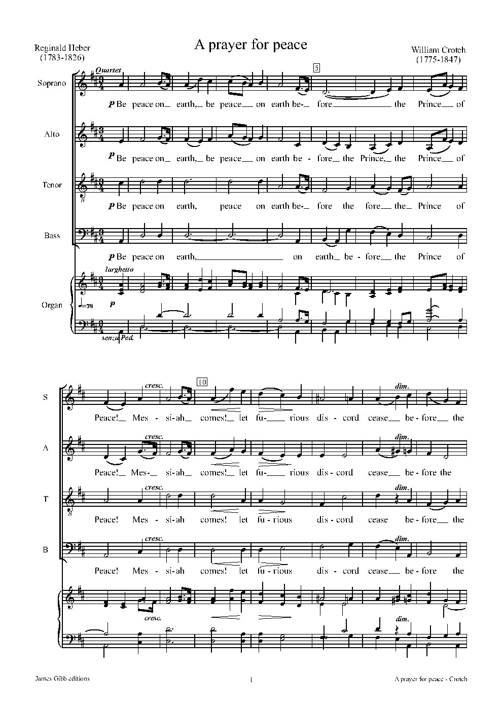 A prayer for peace - Choir Script PDF Thumbnail