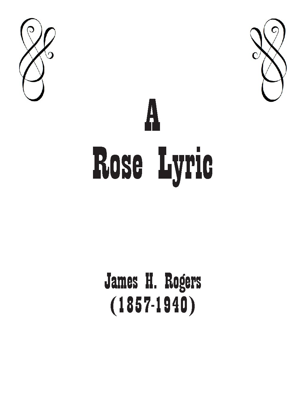 A rose lyric
