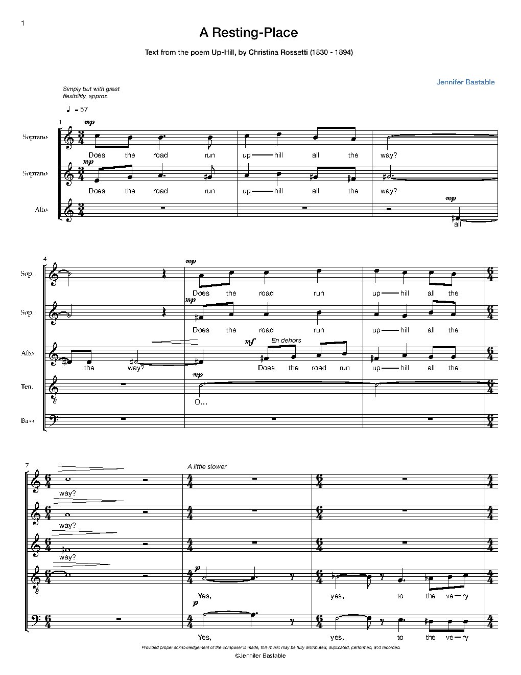 A Resting-Place - Choir Script PDF Thumbnail