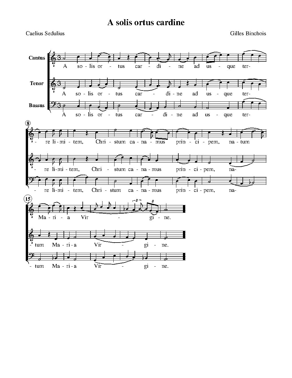 A solis ortus cardine (not to be confused with the 4vv setting)