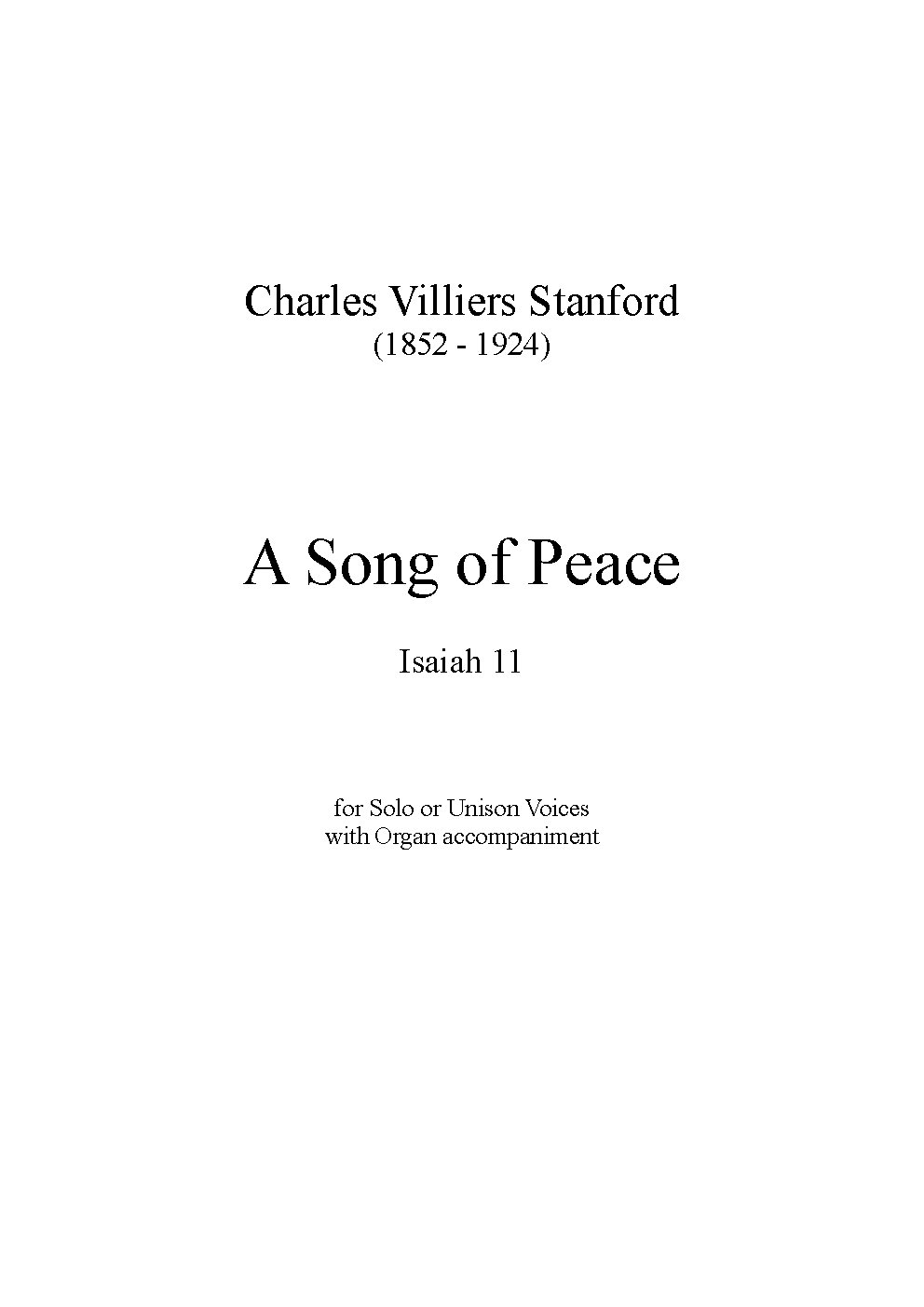 A Song of Peace - Choir Script PDF Thumbnail