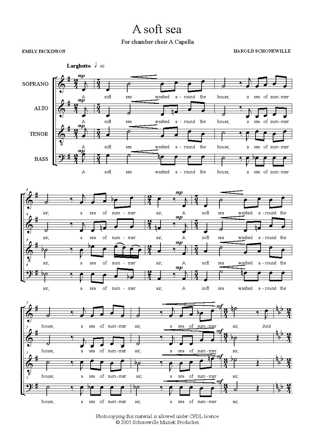 A soft sea washed around the house - Choir Script PDF Thumbnail
