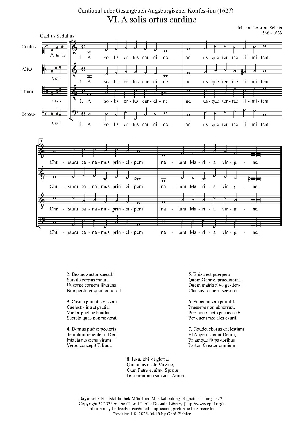 A solis ortus cardine - Choir Script PDF Thumbnail