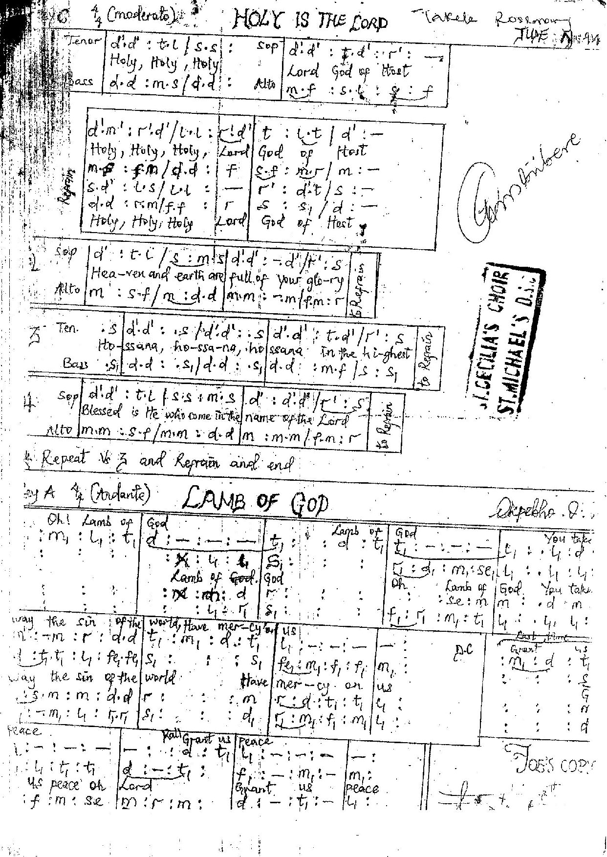 Lamb Of God 4 - Download Choir Script PDF