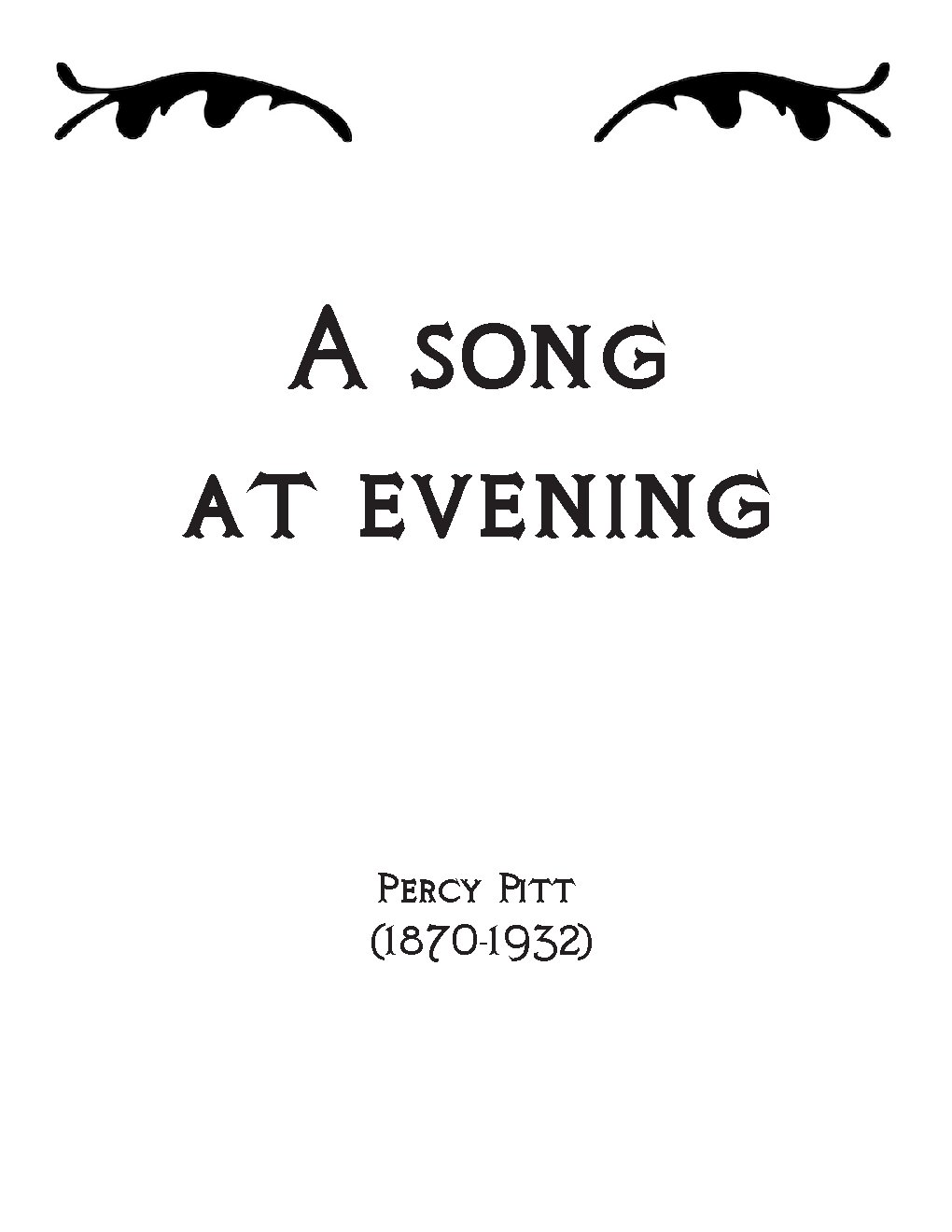 A song at evening - Choir Script PDF Thumbnail