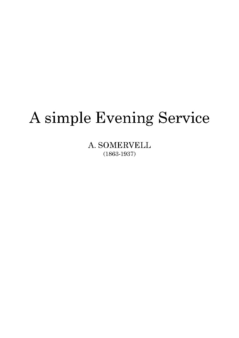 A simple Evening Service - Choir Script PDF Thumbnail