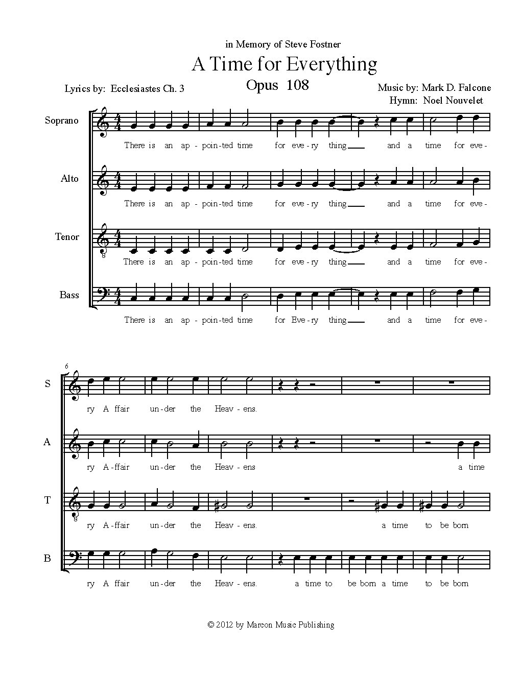 A time for everything Op 108 - Choir Script PDF Thumbnail