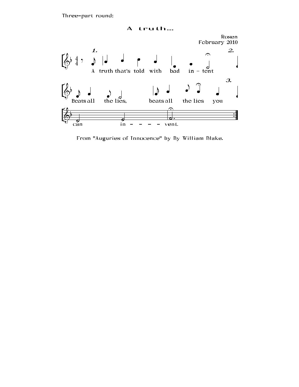 A truth... - Choir Script PDF Thumbnail