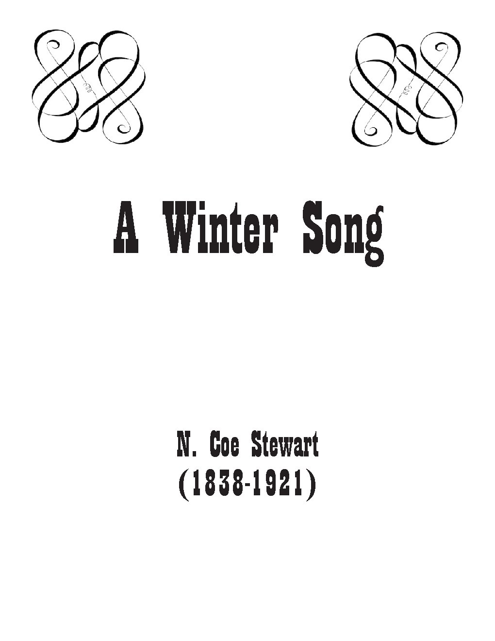 A winter song - Choir Script PDF Thumbnail