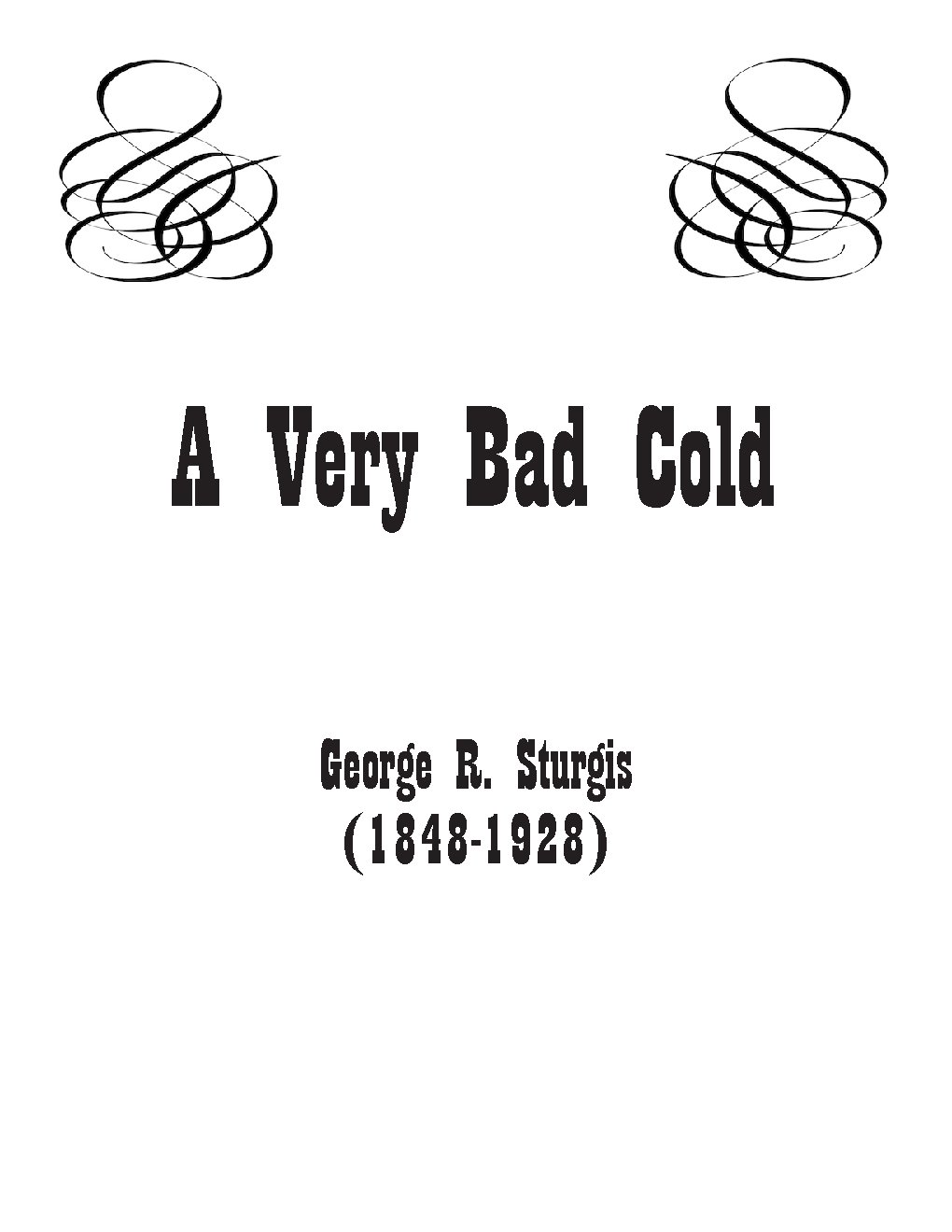 A very bad cold - Choir Script PDF Thumbnail