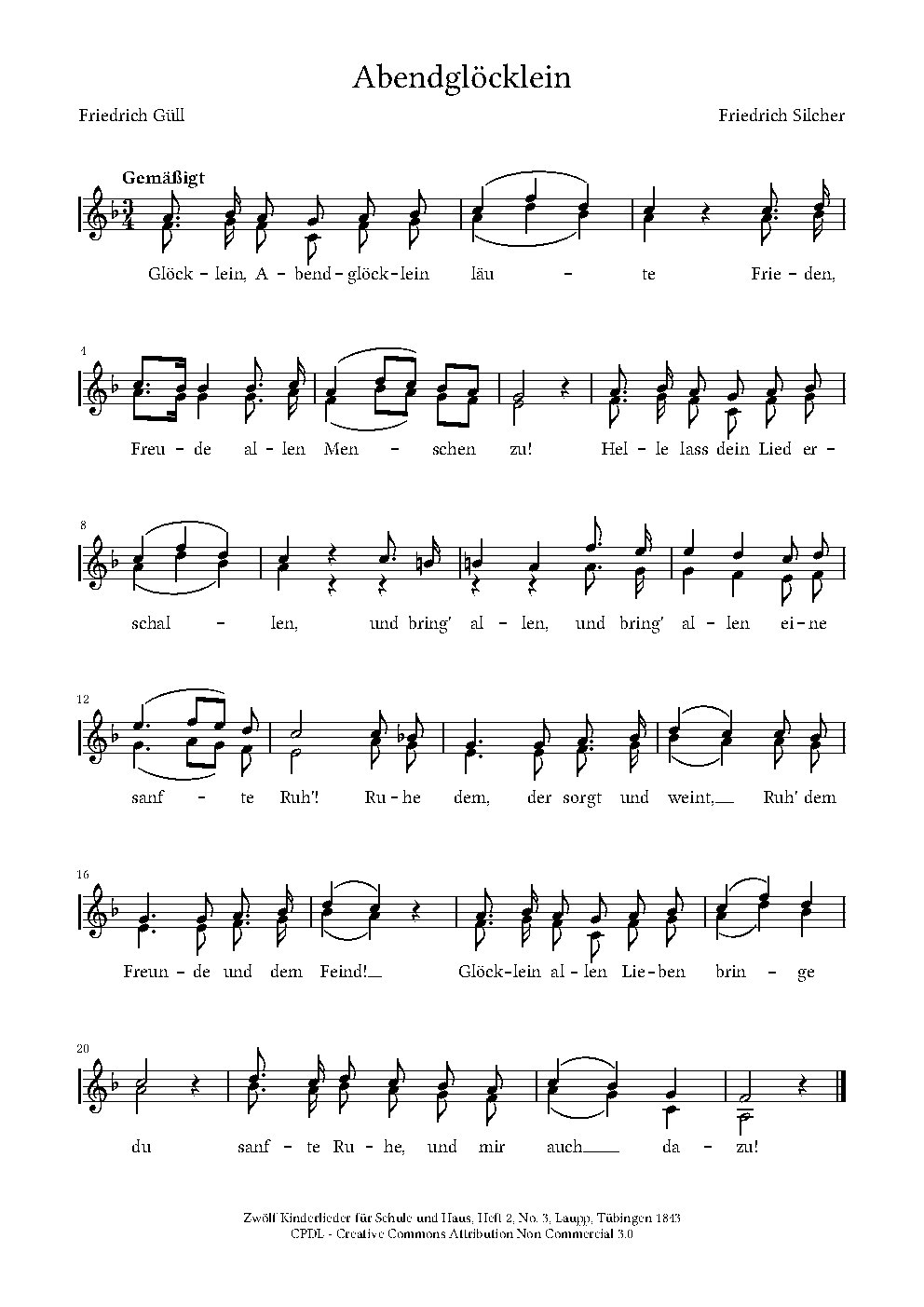 Abendglöcklein - Choir Script PDF Thumbnail