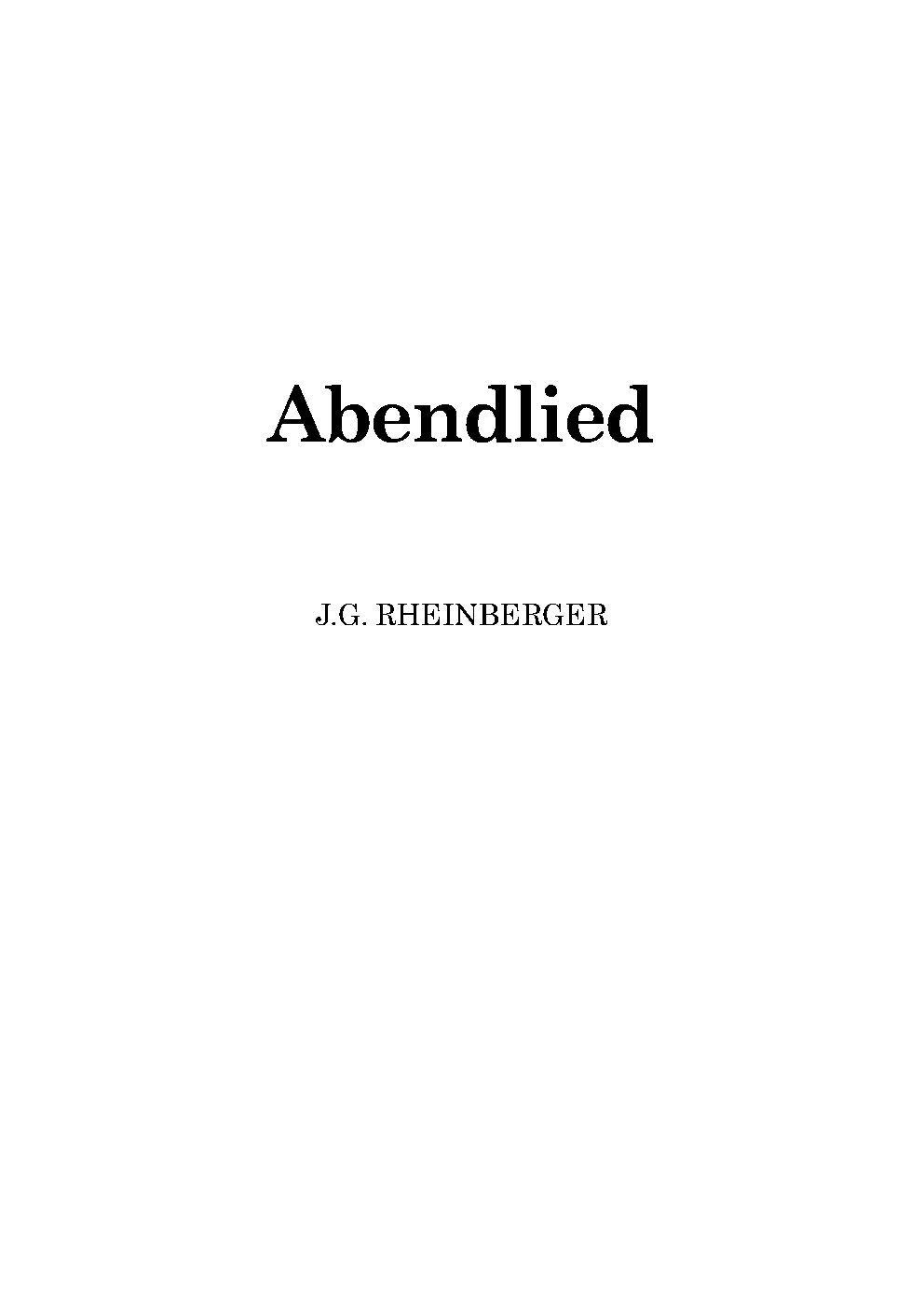 Abendlied, Op. 69, No. 3 - Choir Script PDF Thumbnail