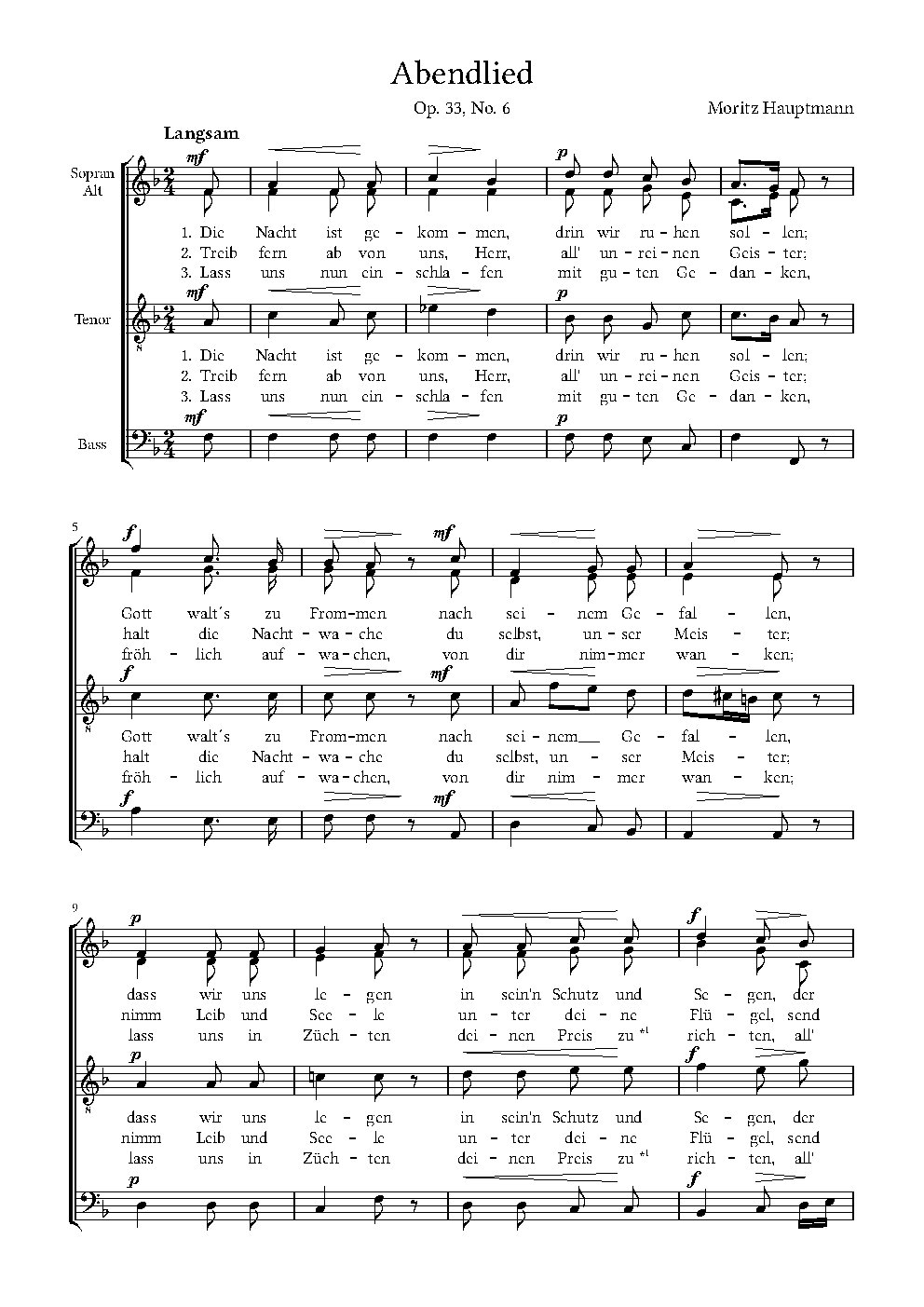 Abendlied, Op. 33, No. 6