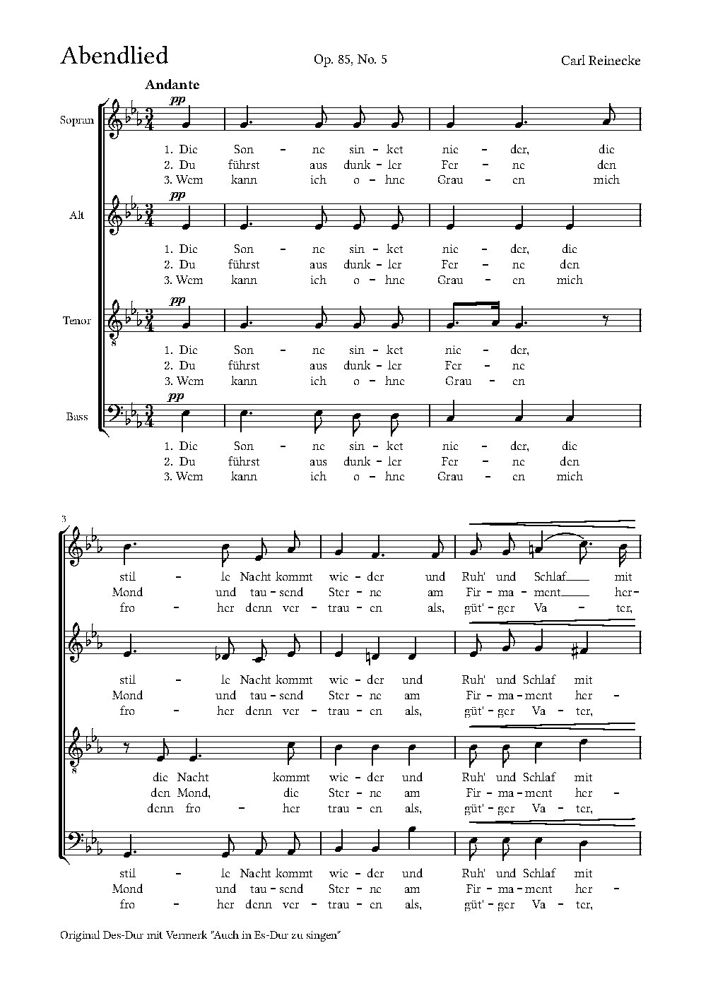 Abendlied, Op. 85, No. 5