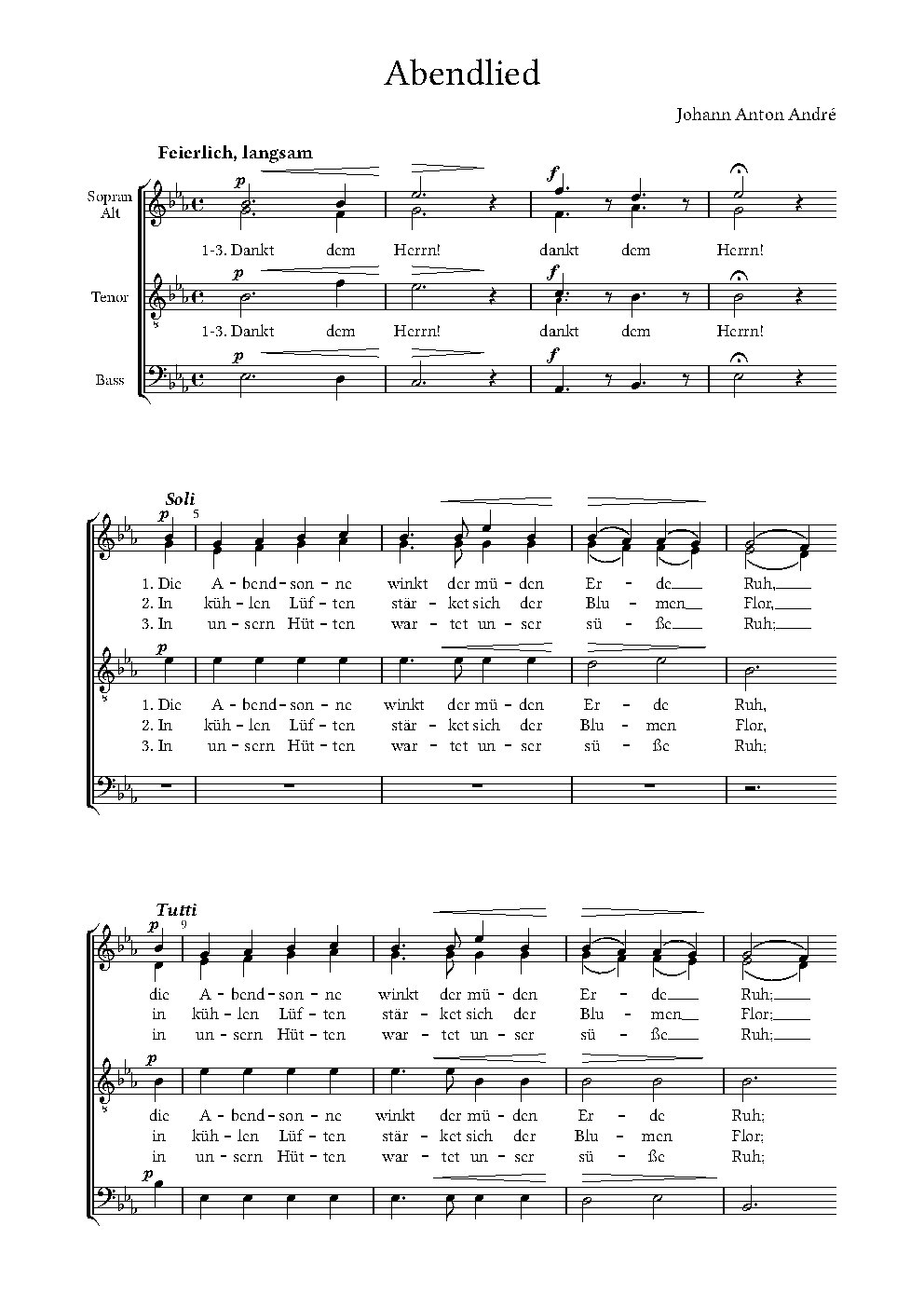 Abendlied - Choir Script PDF Thumbnail
