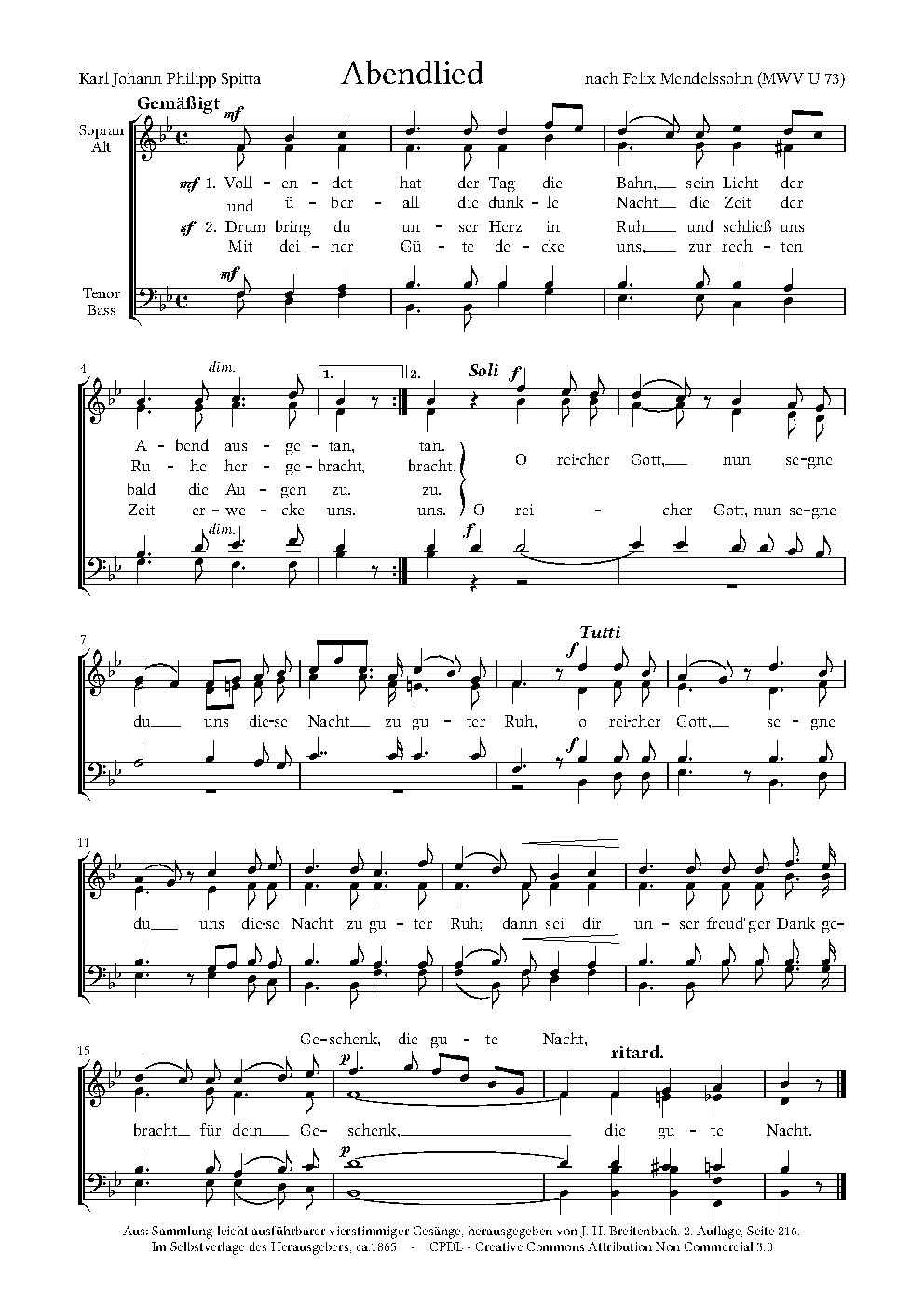 Abendlied, Op. 19b, No. 4