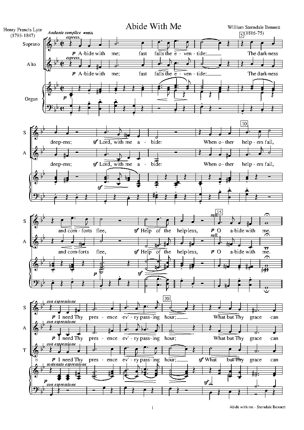 Abide with me - Choir Script PDF Thumbnail
