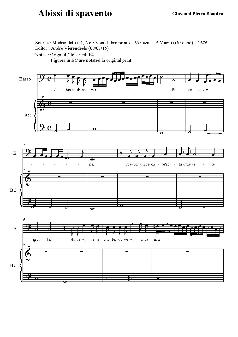 Abissi di spavento - Choir Script PDF Thumbnail
