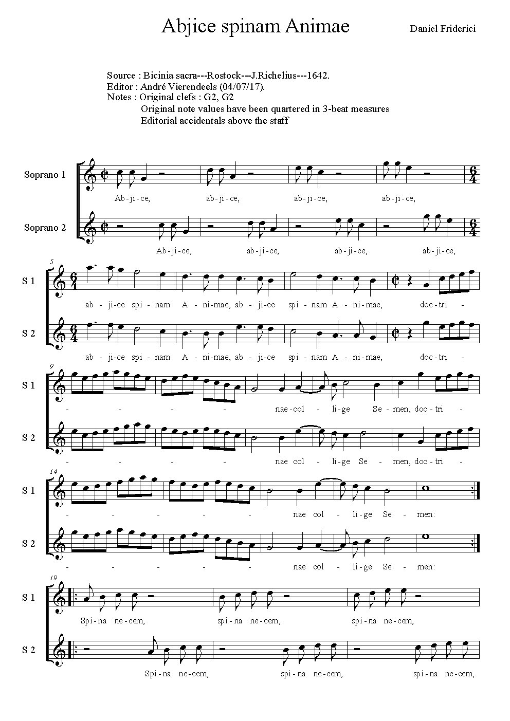 Abjice spinam Animae - Choir Script PDF Thumbnail