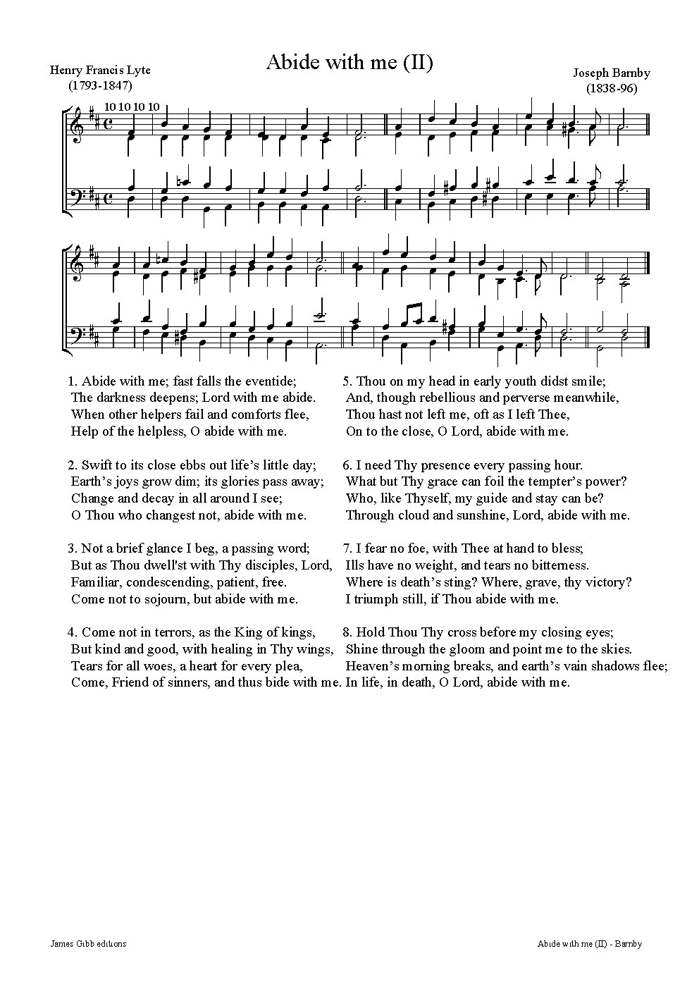 Abide with me (II)