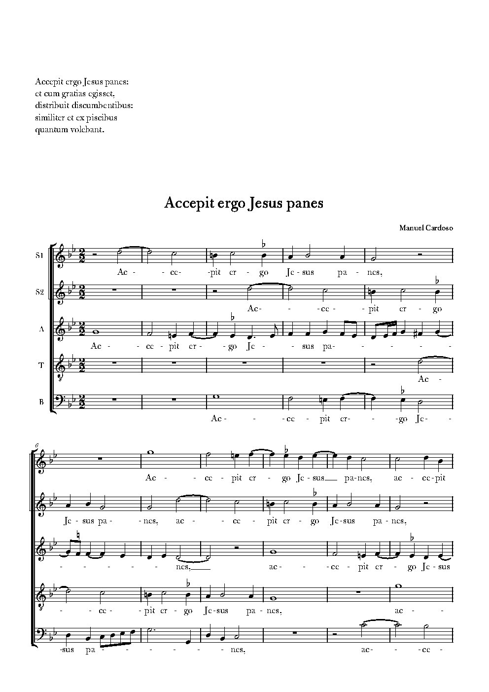 Accepit ergo Jesus panes