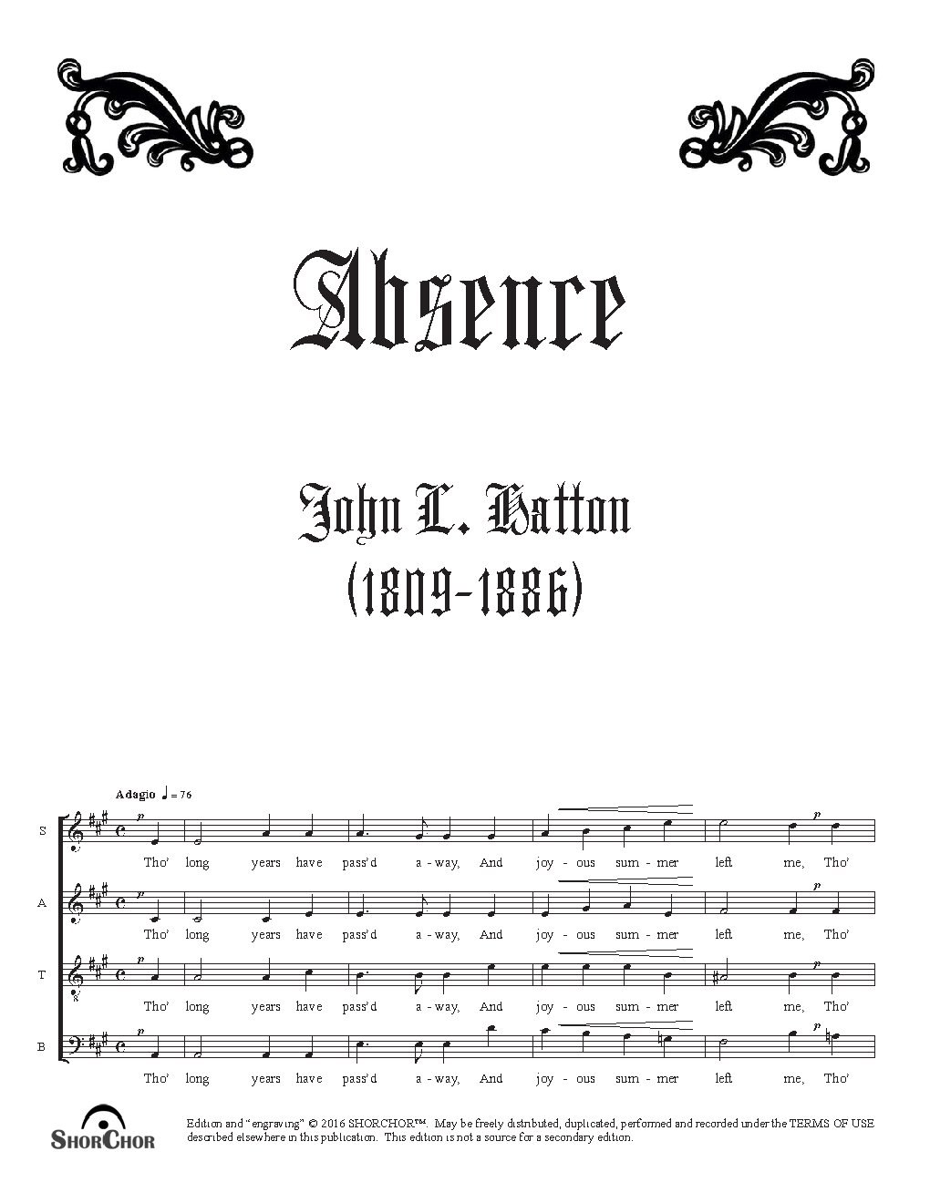 Absence - Choir Script PDF Thumbnail