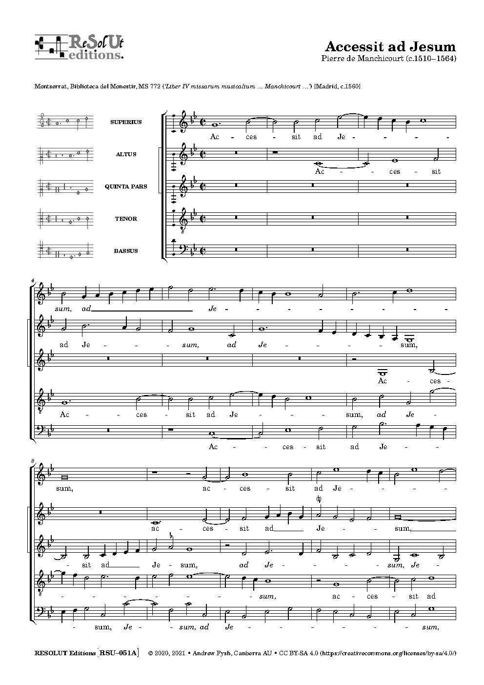 Accessit ad Jesum - Choir Script PDF Thumbnail