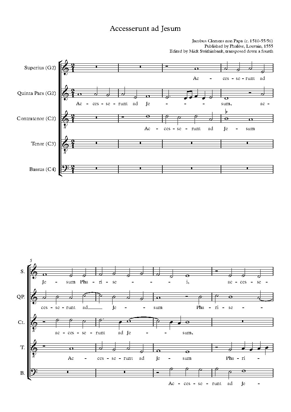 Accesserunt ad Jesum - Choir Script PDF Thumbnail