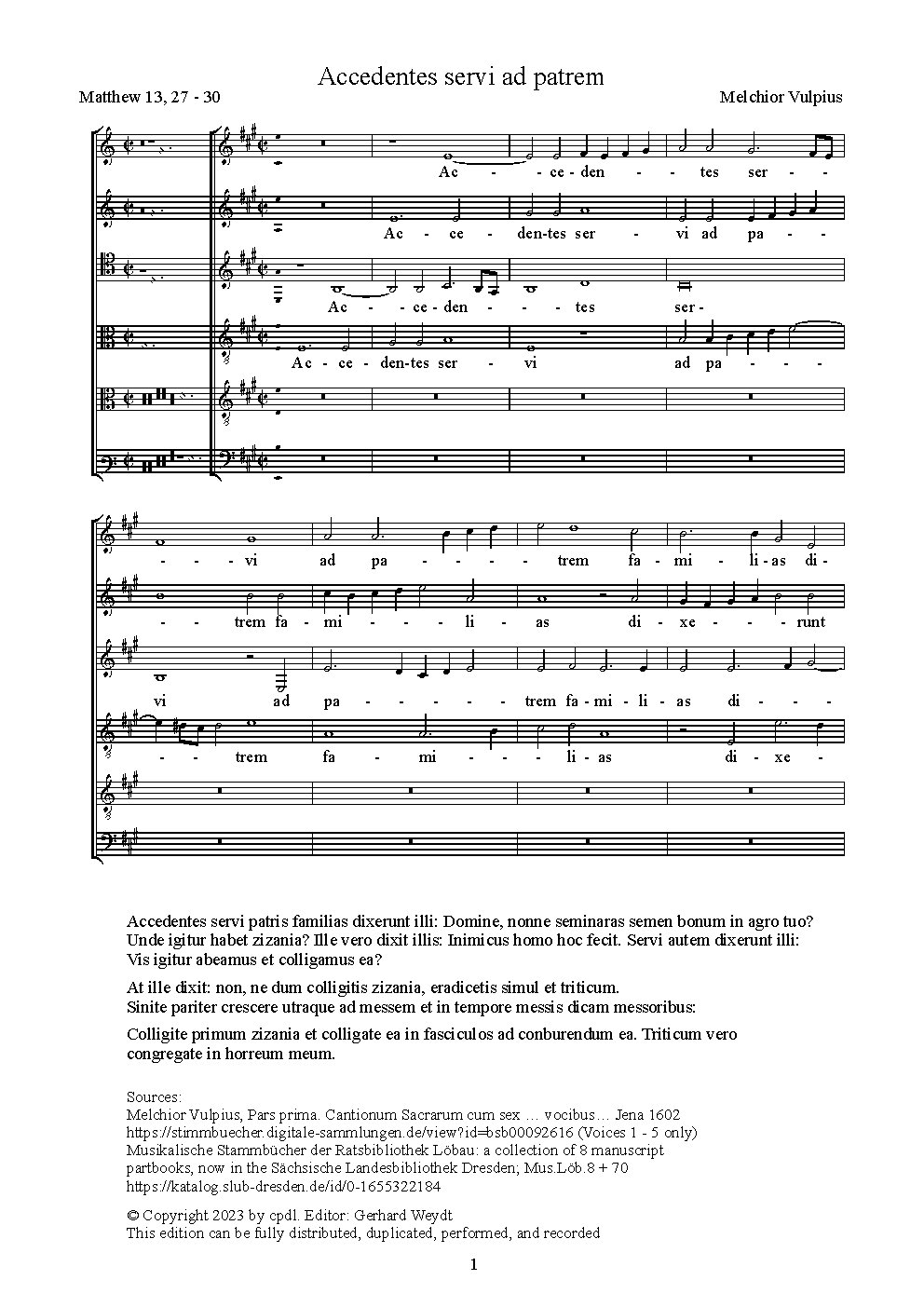 Accedentes servi - Choir Script PDF Thumbnail