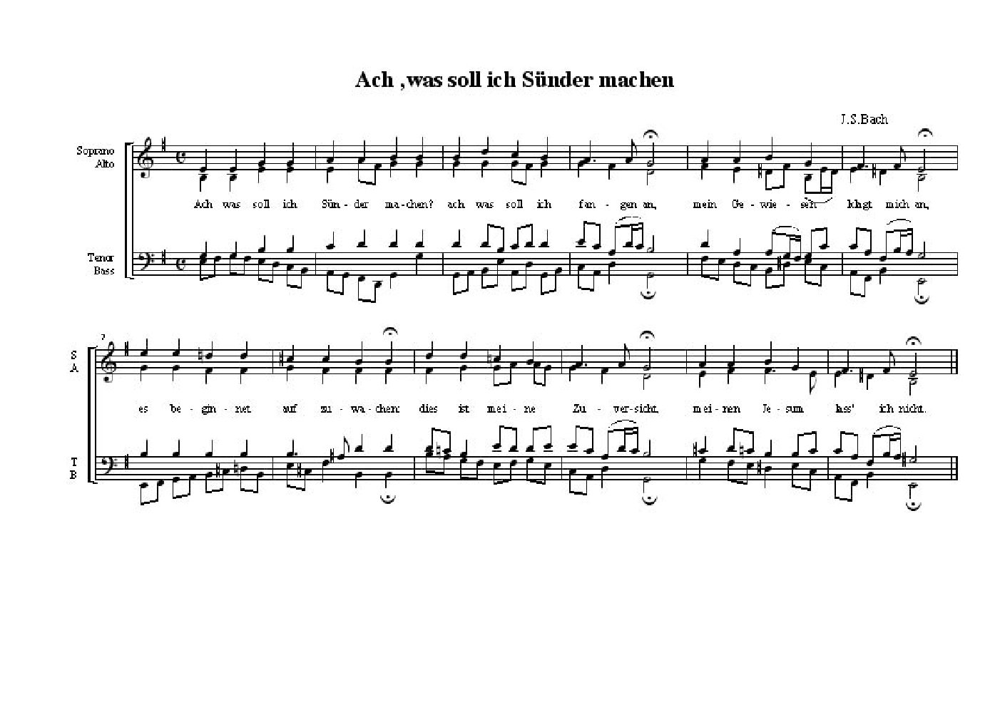 Ach, was soll ich Sünder machen (Chorale)