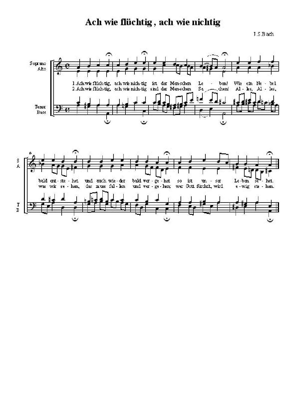 Ach wie flüchtig, ach wie nichtig, BWV 26